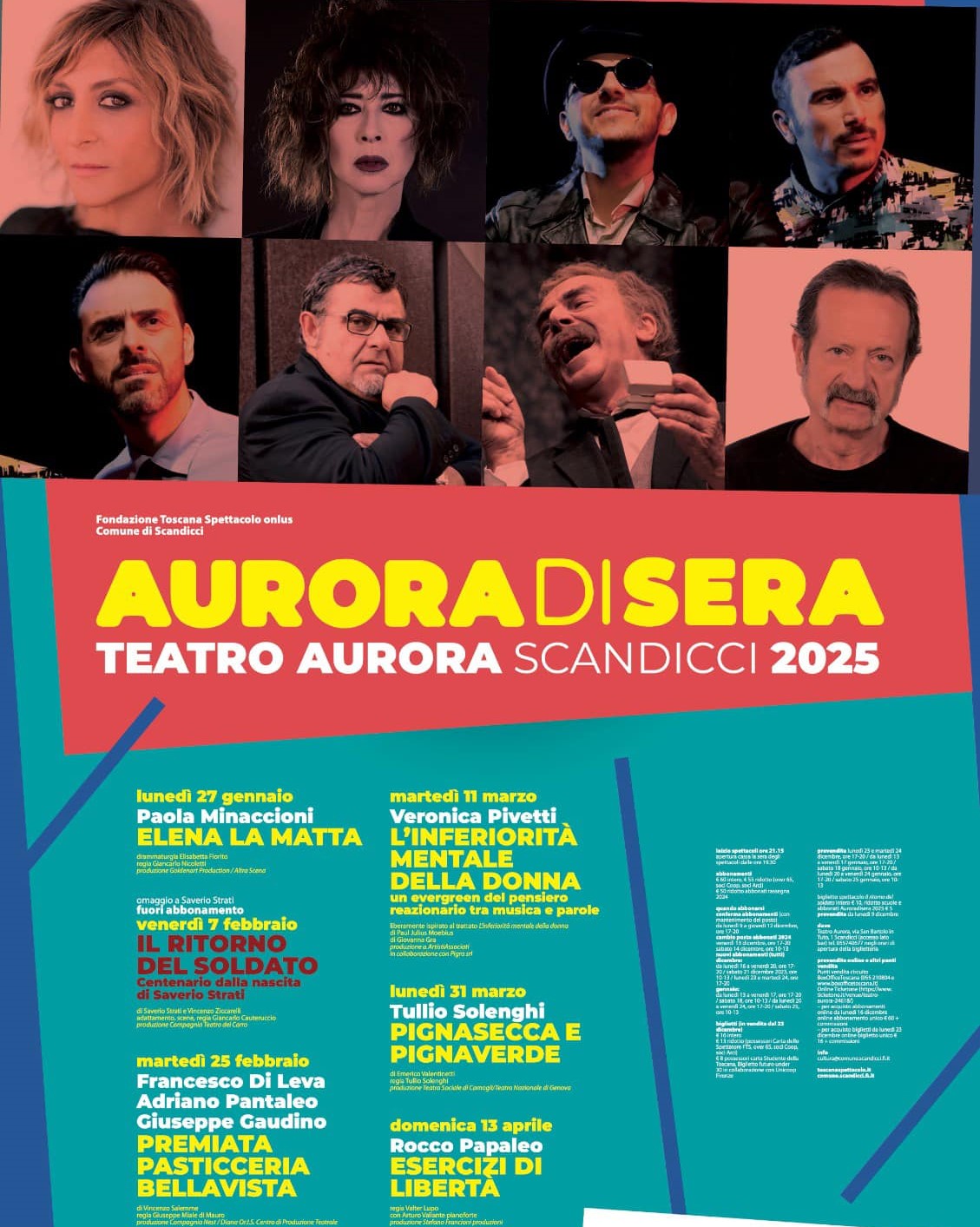 Scandicci: record di abbonati per la rassegna teatrale «Auroradisera»