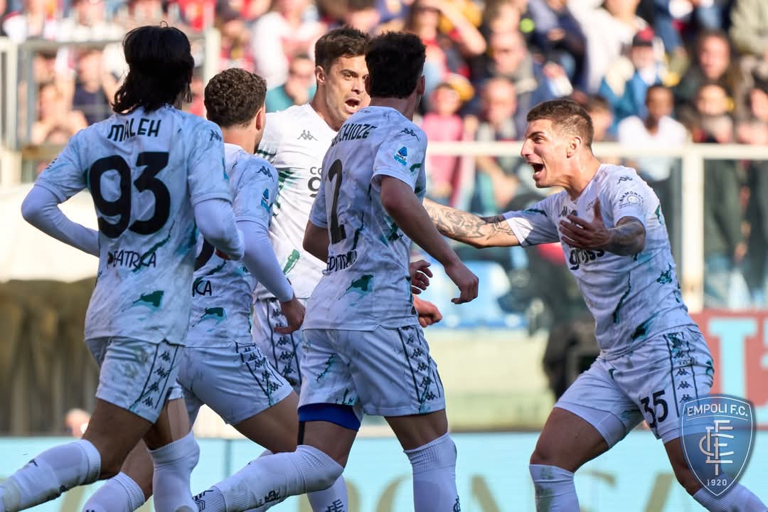Empoli raggiunto nel finale dal Genoa:1-1. Clamoroso autogol di Silvestri. Pagelle