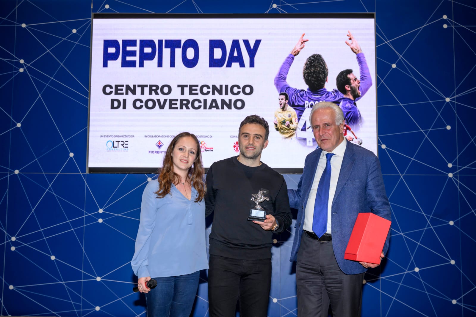 Pepito Rossi riceve il Pegaso dello sport. Consegnato da Giani dopo la festa al Franchi