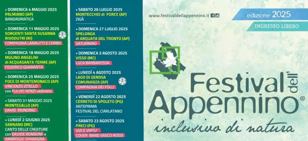 Torna il Festival dell’Appennino, 27 appuntamenti per sei mesi di eventi