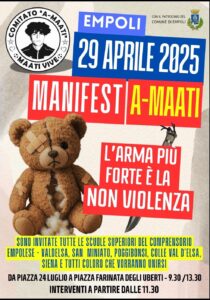 Una manifestazione a Empoli per Maati, per l’amore e la non violenza