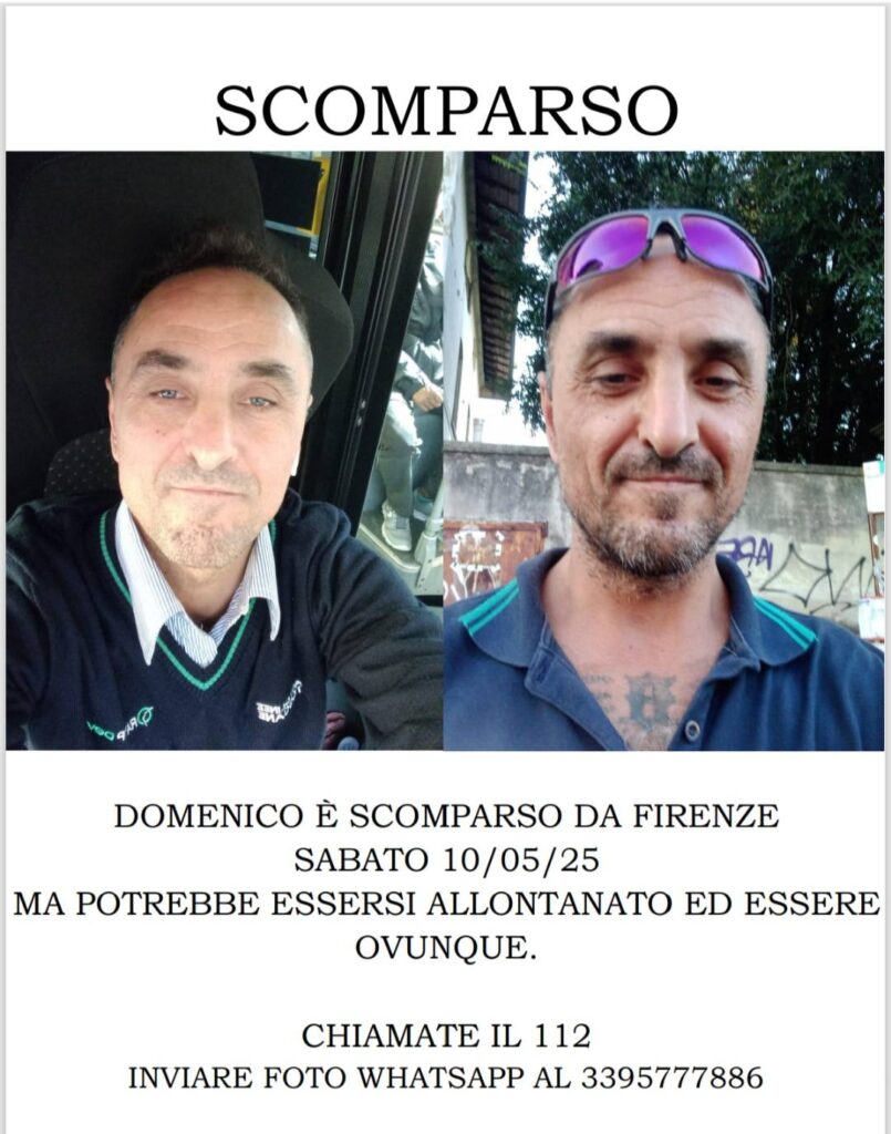 Firenze: 43enne scomparso da casa, appello della famiglia per le ricerche