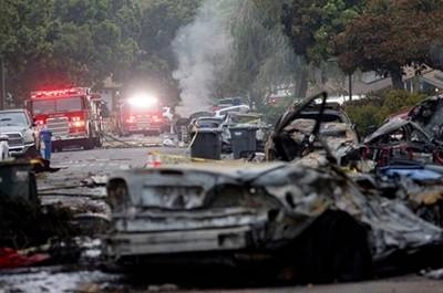 San Diego: aereo privato si schianta sulle case. Ci sono vittime