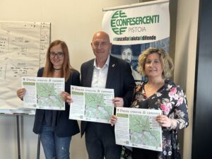 Pistoia crocevia di cammini: Tovagliette distribuite a pubblici esercizi e strutture ricettive.