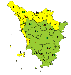 Maltempo in Toscana: codice giallo per temporali e rischio idrogeologico esteso a martedì 8