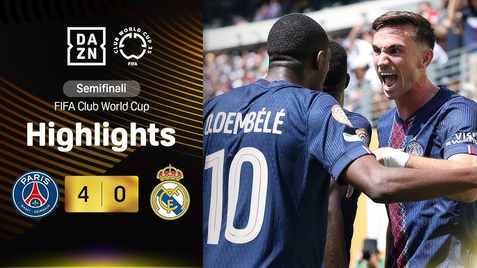Mondiale per club: Psg travolge il Real Madrid (4-0). Domenica finale contro il Chelsea